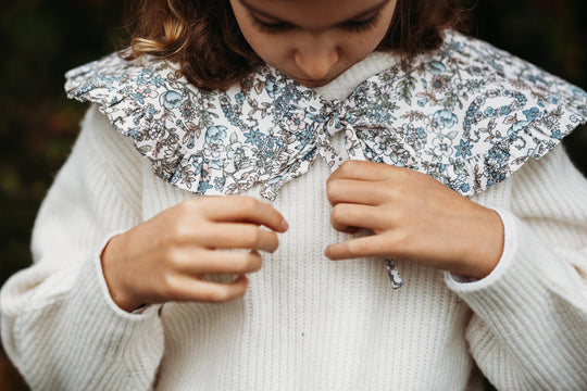 Cotton Peter Pan Collar with Ruffle – Boho Flowers
