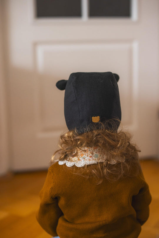 Linen Baby Bonnet Little Mole