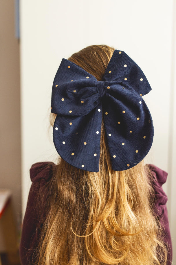 Big Elegant Hair Bow French Barrette