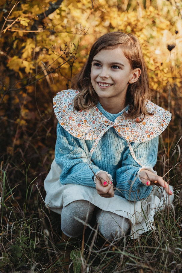 Cotton Peter Pan Collar with Ruffle – Sweet Flowers