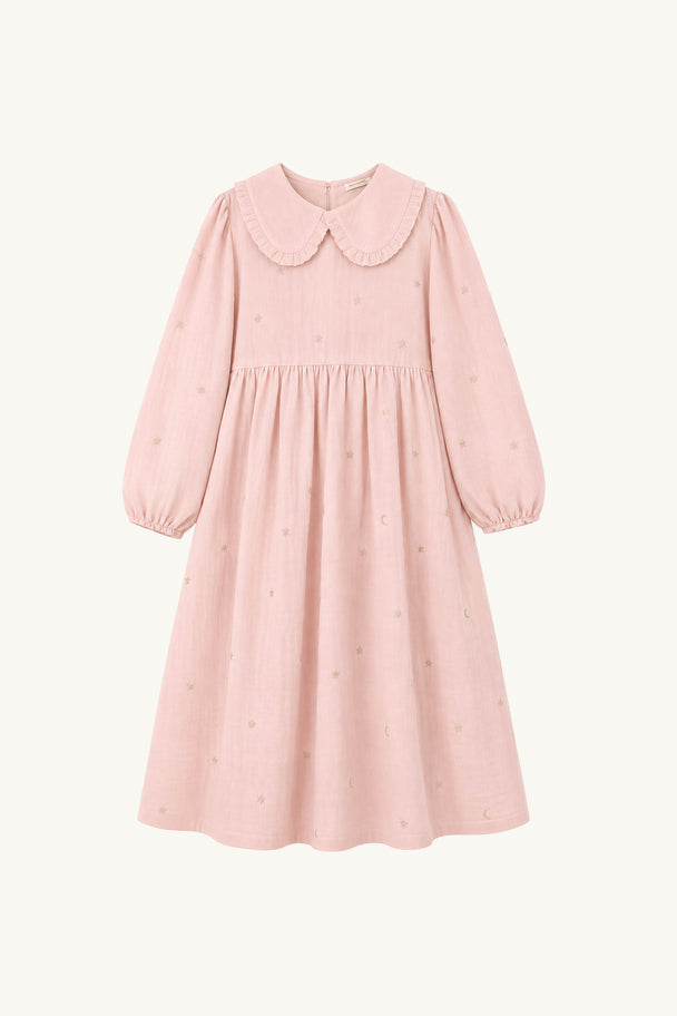 Cotton Muslin Dress with Peter Pan Collar