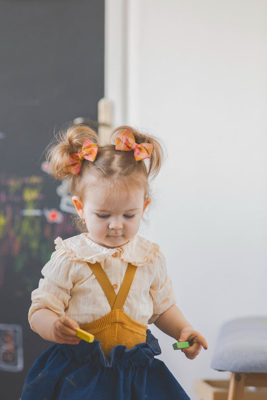 Small Linen Hair Bow Mignone Lota