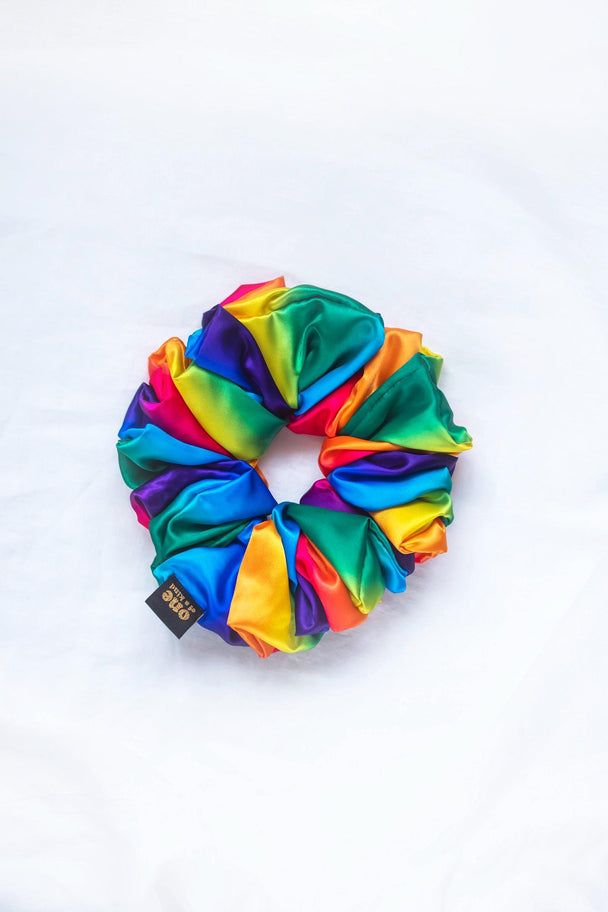 Satin Scrunchie Rainbow
