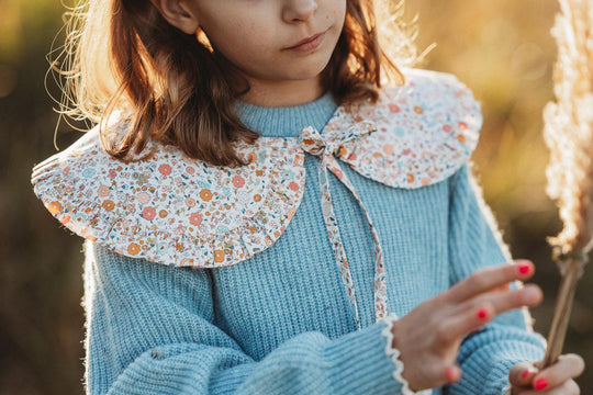 Cotton Peter Pan Collar with Ruffle – Sweet Flowers