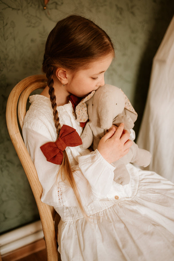 Linen Hair clip Bow Bambina