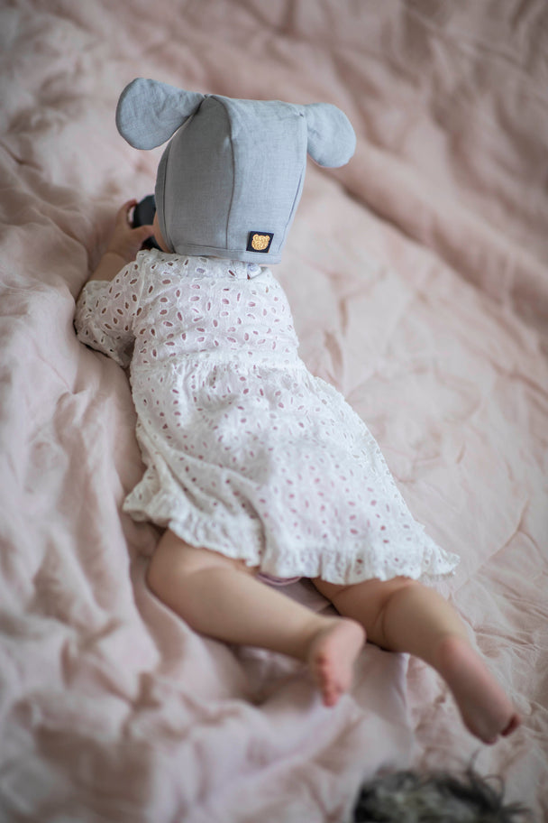 Linen Bonnet Gray Mouse