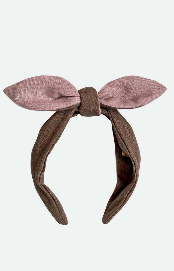 Animal linen headband Bunny