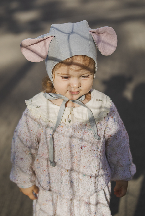 Linen Bonnet Gray Mouse