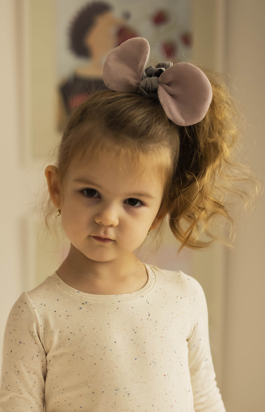 Linen Scrunchie Grey Mouse