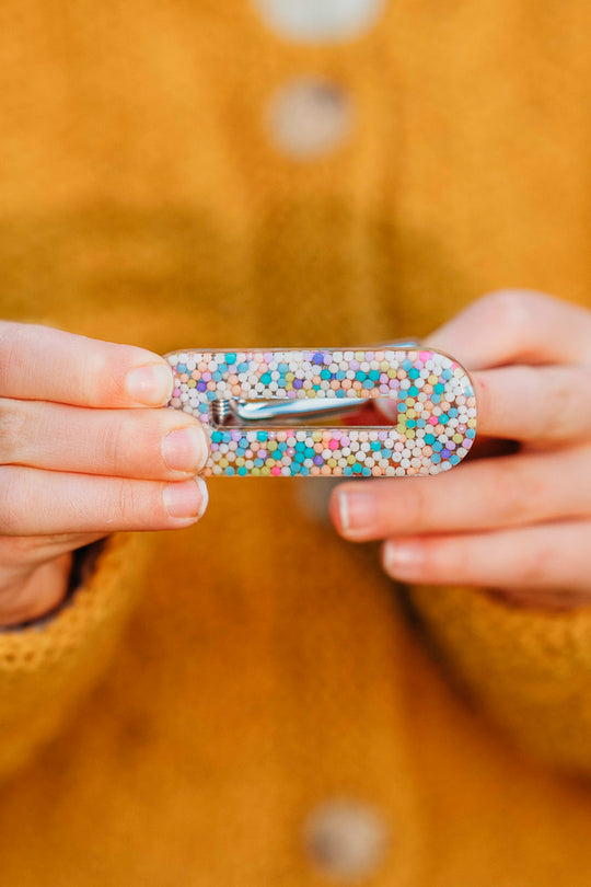 Resin Hair Clip Rainbow