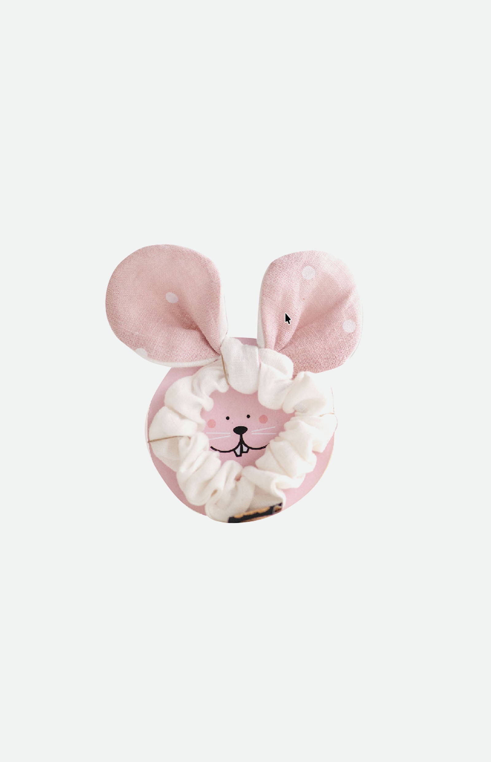 Linen Scrunchie - White Mouse