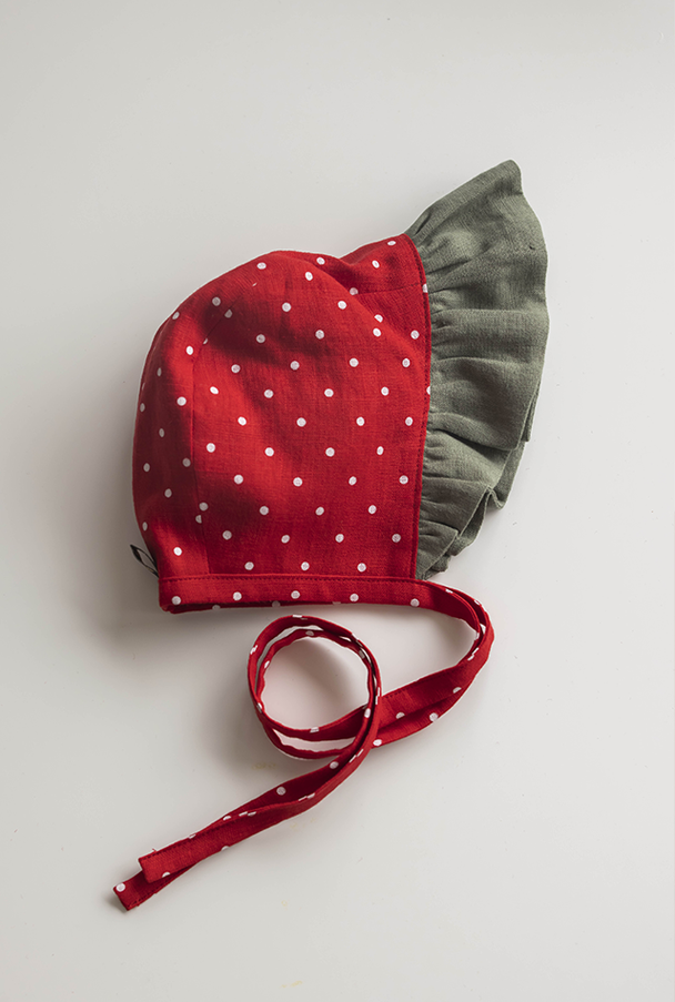 Linen Bonnet Red Strawberry
