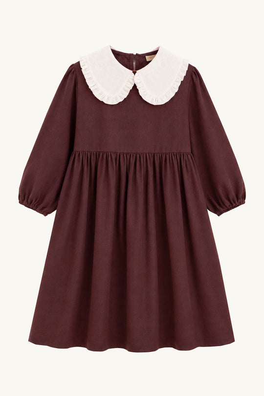 Children Vintage Linen Dress With Peter Pan Collar