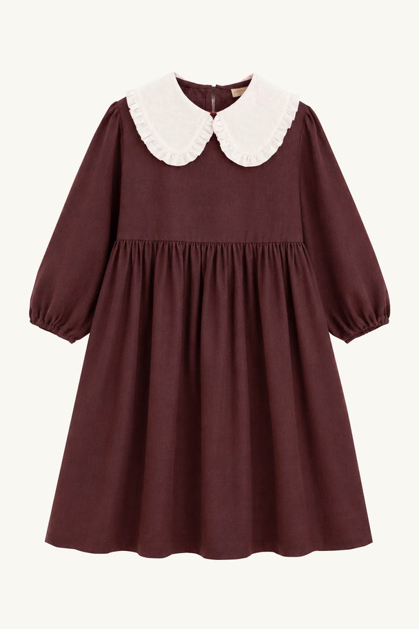 Children Vintage Linen Dress With Peter Pan Collar